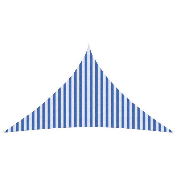 vidaXL Voile d'ombre 5 x 5 x 5 m HDPE Triangulaire Bleu et Blanc