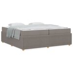 vidaXL Cadre de lit avec matelas avec matelas Taupe 200 x 200 cm tissu