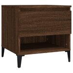 vidaXL Tables d'appoint 2 Pièces Chêne marron 50x46x50 cm Bois ingénierie