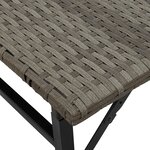 vidaXL Ensemble à manger de jardin 5 Pièces pliable gris résine tressée