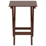 vidaXL Table d’appoint pliable marron bois de peuplier massif