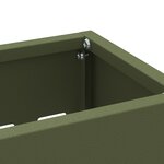 vidaXL Support de parapluie vert olive   28x12x41 cm  en acier