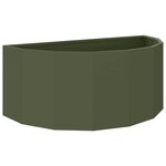 vidaXL Jardinière Vert olive 90 x 45 x 35 cm Acier