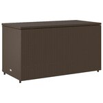 vidaXL Armoire de rangement jardin marron 110x55x60 5cm résine tressée