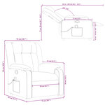 vidaXL Fauteuil de massage inclinable Marron Similicuir