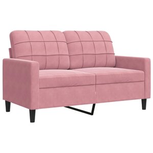 vidaXL Canapé à 2 places Rose 120 cm Velours