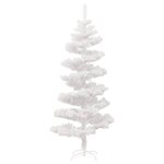 vidaXL Arbre de Noël hélicoïdal pré-éclairé et support blanc 150cm PVC