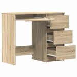 vidaXL Bureau Chêne sonoma 90x45x76 cm Bois d’ingénierie