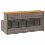 VidaXL Marche bain remous gris 100x50x50 5 cm polyrotin acacia massif