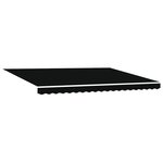 vidaXL Auvent Rétractable Noir 450 × 300 cm tissu