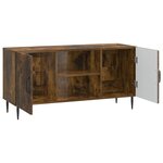 vidaXL Meuble TV Chêne fumé 102 x 34 5 x 50 cm Bois d'ingénierie