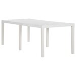 vidaXL Table de jardin 220x90x72 cm PP Blanc