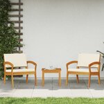 vidaXL Ensemble bistrot Marron 45 x 45 x 38cm Bois d'acacia massif