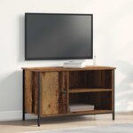 vidaXL Meuble TV Bois ancien 80 x 40 x 50 cm Bois d'ingénierie