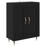 vidaXL Haut Armoire 2 Pièces Chêne noir Bois d'ingénierie