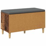 vidaXL Banc d'entrée avec coussin Bois ancien 80 x 38 x 46 cm