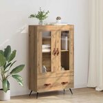 vidaXL Haut Armoire avec tiroir Chêne artisanal 69 5 x 31 x 115 cm