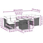 vidaXL Salon de jardin avec coussins 8 Pièces beige résine tressée
