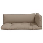 vidaXL Coussins de palette lot de 3 taupe tissu