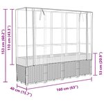 vidaXL Jardinière surélevée avec housse aspect rotin 160x40x153 cm