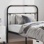 vidaXL Tête de lit métal noir 100 cm