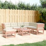 vidaXL Salon de jardin 7 Pièces avec coussins bois massif douglas