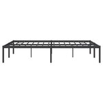 vidaXL Cadre de lit métal sans matelas noir 140x190 cm