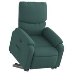 vidaXL Fauteuil inclinable vert foncé tissu