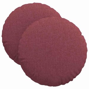 vidaXL Coussins de siège 2 pc Tissu Bordeaux Ø40 x 13 cm