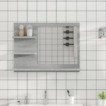 vidaXL Miroir de bain Sonoma gris 60x10 5x45 cm Bois d'ingénierie
