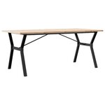 vidaXL Table à manger cadre en Y 180x90x75 5 cm bois pin massif fonte