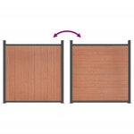 vidaXL Panneau de clôture marron 872x186 cm WPC