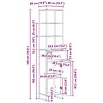 vidaXL Cabinet de salle de bain Gris Sonoma 40 x 30 x 180 cm