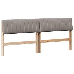 vidaXL Tête de lit capitonnée Taupe 180 cm Pin massif