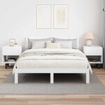 vidaXL Table de chevet 2 Pièces Blanc 40 5 x 40 x 48 cm Bois d'ingénierie