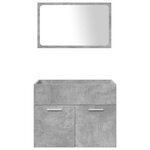 vidaXL Ensemble de meubles de salle de bain 5 Pièces gris béton