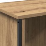 vidaXL Meuble TV Chêne artisanal Bois reconstitué  Métal 102 x 35 x 45 cm