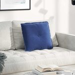 vidaXL Coussin de Dos Bleu police 50 x 45 cm Tissu en velours côtelé