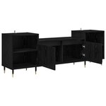 vidaXL Meuble TV Chêne noir 160 x 35 x 55 cm Bois d'ingénierie
