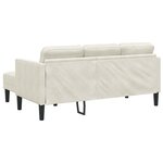 vidaXL Ensemble de Canapés avec coussin 2 Pièces Crème Polyester