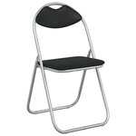 vidaXL Chaise pliante 8 Pièces Noir et gris 48 x 43 5 x 81 cm Simili cuir