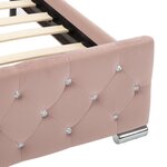 vidaXL Cadre de lit Rose Velours 140x200 cm