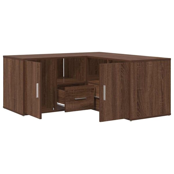 vidaXL Armoire d'angle chêne marron 160x40x45 cm bois d'ingénierie