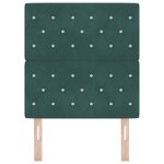 vidaXL Tête de lit LED verte foncée 80 cm Velours