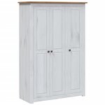 vidaXL Garde-robe 3 portes Blanc 118x50x171 5cm Pin Assortiment Panama
