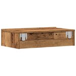 vidaXL Table de chevet vieux bois 60x35 cm bois d'ingénierie