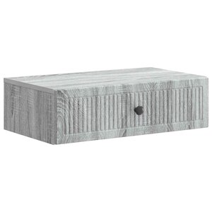 vidaXL Table d'appoint murale Sonoma gris 59 x 34 5 x 17 cm
