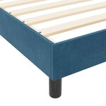 vidaXL Cadre de lit avec tête de lit Bleu foncé 200 x 200 cm Velours