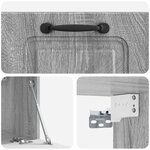 vidaXL Meuble TV mural Sonoma gris 59 5 x 31 x 30 cm Bois d'ingénierie