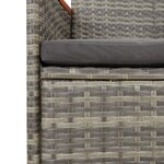 vidaXL Chaises de jardin avec coussins lot de 2 Résine tressée Gris